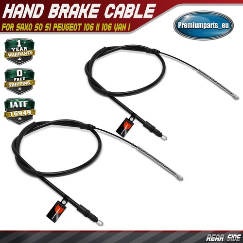 Handbrake cable rear side - 2x,