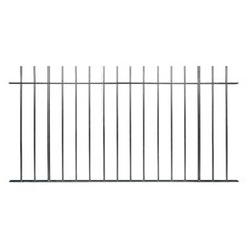 Ready Made Fence Panels & Posts Ball Top Plain Top Galvanised Metal Iron Steel 