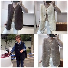 Womens Ladies Wool Vest Jacket Coat Body Warmer Padded Warm Winter Fleece Gilet