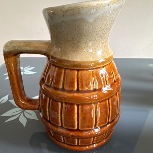 Ceramic jug pitcher - ceramic, brown