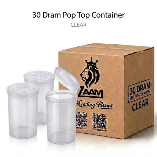 Clear dram pop top - 30,