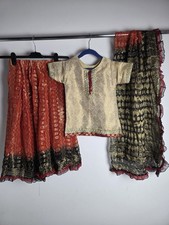 Girls 3 Piece Partywear Indian Lengha Choli Lehenga Girls Asian Age 6 to 7