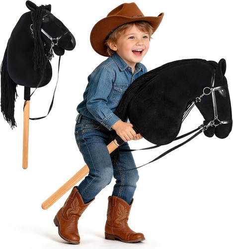 Plush hobby horse stick - horse, toy