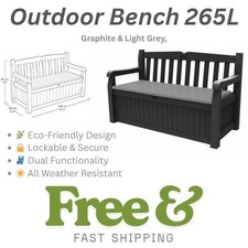 Keter Eden Bench 265L-Graphite