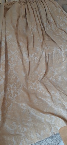 Huge gold damask curtains each - gold,