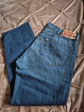 Mens Levis 501 Jeans Buttonfly Bootcut W38 L30