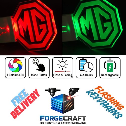 Led light keyring - mg,