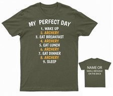 My perfect day T-Shirt Archery Club Bow and arrow Target Bullseye Aim Precision