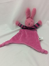 Rare Little Jellycat  Tiglet Pink Bunny Comforter Soother Bredita plush Retired