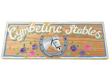 Personalised Horse Stable Sign, Hand Painted Plaque, Pony, Wooden, Rustic Pet