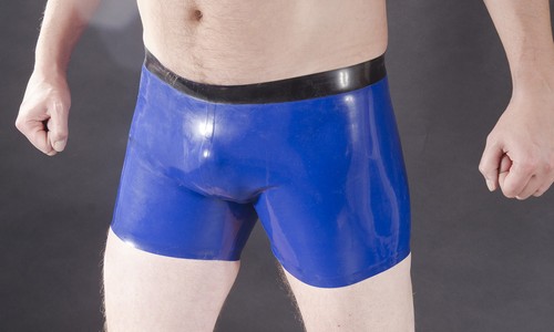 Rubber shorts with - shorts,