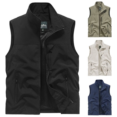 Mens sleeveless zip - zip, thin