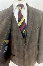 Tweed Jacket & Waistcoat Check Men’s 50S 100% Wool by Fellini Tailored