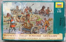 1/72 MEDIEVAL FIELD POWDER ARTILLERY Sealed 8027 Zvezda 33947