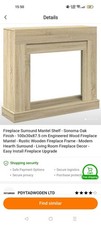 Fireplace Frame Sonoma oak engineered wood 100*30*87.5cmFlat pack-easy assembly