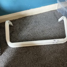 2 x IKEA MULIG White Wall-Mounted Clothes Rail Bar 60-90cm Hanging Rack