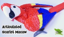 Articulated Scarlet Macaw 3D