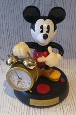 Rare Vintage 1990s Disney Mickey Mouse Animated Talking Alarm Clock