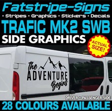 to fit RENAULT TRAFIC SWB MK2 THE ADVENTURE BEGINS STICKERS GRAPHICS CAMPER VAN