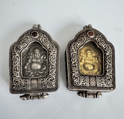 Pair vintage tibetan white - vintage,
