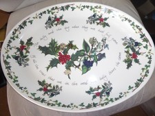 Portmeirion Holly and Ivy huge turkey platter plate