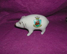 Crested China Pig. ABERYSWYTH Crest. (B)