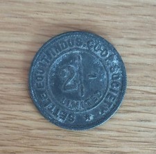  Settle Co op Tokens  2 Shilling CO-OP cooperative token collectable Yorkshire 