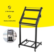 Mobile DJ Deck Stand Turntable Mixer Laptop DJ Equipment Adjustable Desk Table