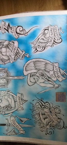 Tattoo flash sheets in - a3,