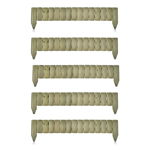 Wooden garden border edging - wooden,