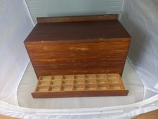 VTG 80s Collectors Letterpress Watchmaker Specimen Art Crafts Cabinet 6 Drawers