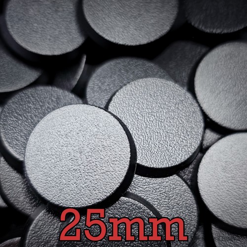 25mm round abs plastic bases - 25mm,