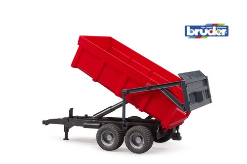 Bruder red tipping trailer - bruder,