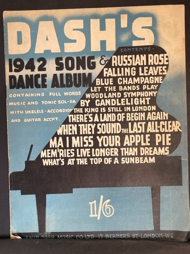 Dash 1942 song dance album - dash's, &