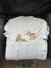 Paul Smith Men's T-Shirt Tiger and Zebra Graphic, Medium