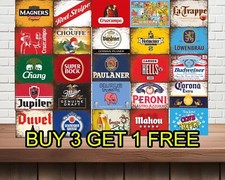 metal beer signs, man cave