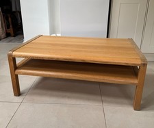 Original Habitat Radius Oak Coffee Table with Magazine Rack by Simon Pengelly