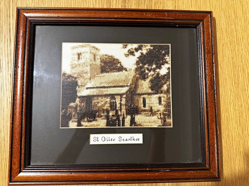 Framed finished cross stitch - framed,