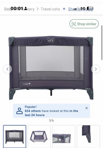Cuggi travel cot with carrier - cuggi,