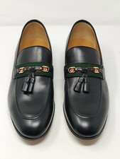 Gucci black leather tassel - black,