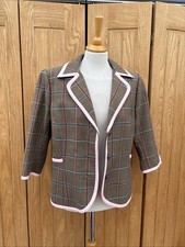 Ladies DUBARRY Pure Wool CHECK Tweed COUNTRY Jacket UK 14/16