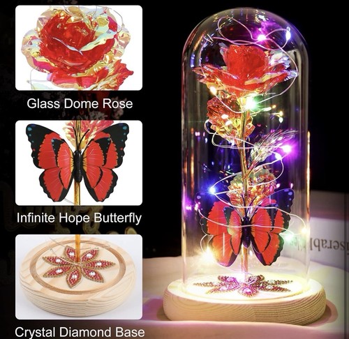 Galaxy colorful rose crystal - rose,