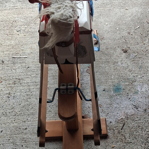 Vintage wooden rocking horse - vintage,