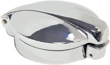 Mountney MPF2 Flip Fuel Cap Monza Style Metallic Silver Stainless Steel 9mm Cap