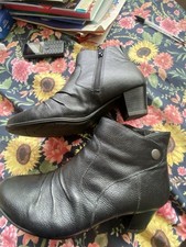 M&S Black Leather Wide Fit