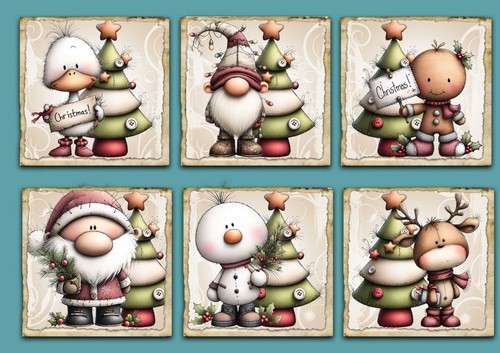 Christmas card toppers - card,