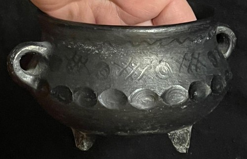 Vintage old black - black, pottery