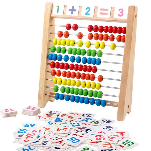 Wooden abacus for kids - wooden, 10-row