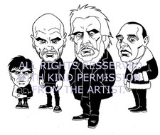 THE STRANGLERS - A4 Cartoon