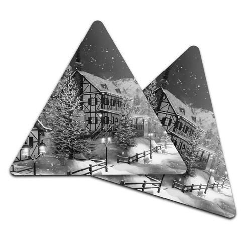 Triangle coaster bw - coaster,